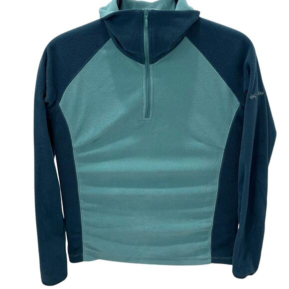 Columbia Tops - Columbia Two-Tone Green Lightweight Fleece Quarter-Zip Pullover ~ Women’s SM